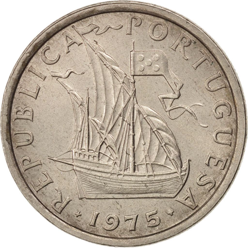 Portugal, 5 Escudos 1975, KM 591