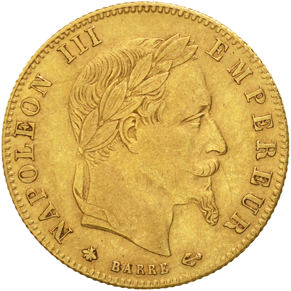 Coin, France, Napoleon III, 5 Francs, 1864, Paris, EF(40-45), Gold, KM 803.1