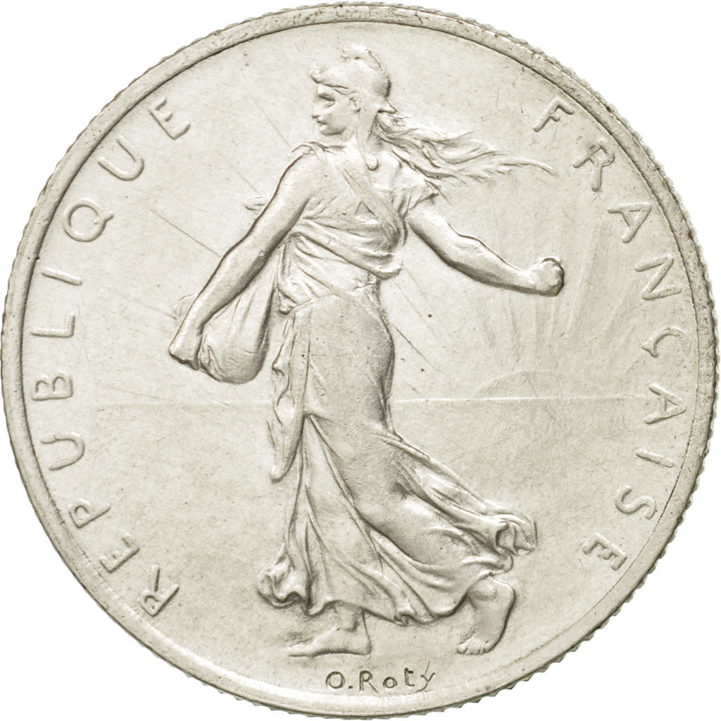 Coin, France, Semeuse, 2 Francs, 1918, Paris, AU(55-58), Silver, KM:845.1