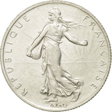 Coin, France, Semeuse, 2 Francs, 1918, Paris, AU(55-58), Silver, KM:845.1
