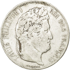 Coin, France, Louis-Philippe, 5 Francs, 1832, Lyons, VF(30-35), Silver,KM 749.4