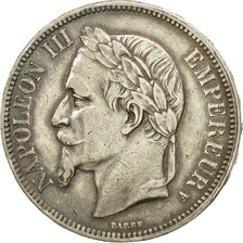 Coin, France, Napoleon III, 5 Francs, 1867, Paris, EF(40-45), Silver, KM 799.1