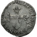 Münze, Frankreich, Henri III, 1/8 Ecu, 1586, Rennes, S+, Silber, Sombart:4664