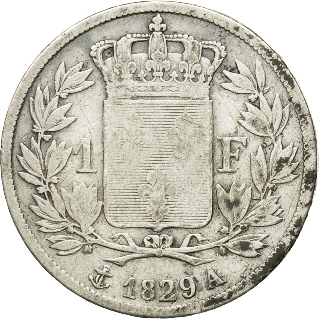Coin, France, Charles X, Franc, 1829, Paris, VF(30-35), Silver, KM:724.1