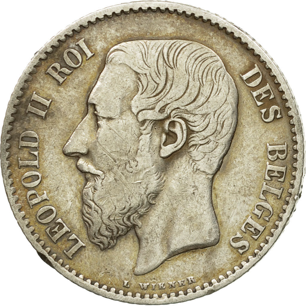 Coin, Belgium, Leopold II, Franc, 1867, VF(30-35), Silver, KM:28.1