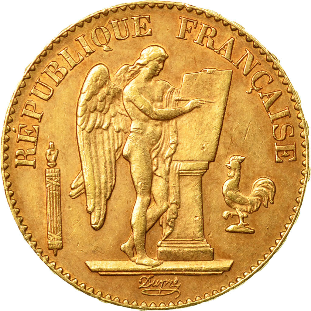 Coin, France, Génie, 20 Francs, 1897, Paris, AU(50-53), Gold, KM:825