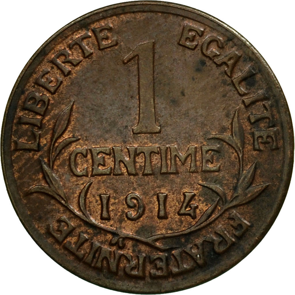 Munten, Frankrijk, Dupuis, Centime, 1914, Paris, ZF+, Bronze, KM:840, Gadoury:90