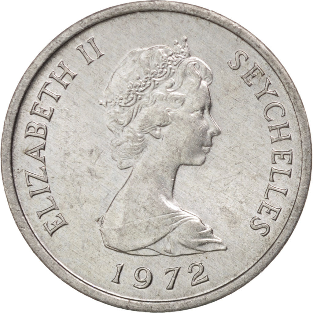SEYCHELLES, Cent, 1972, British Royal Mint, KM #17, MS(63), Aluminum, 16, 0.70