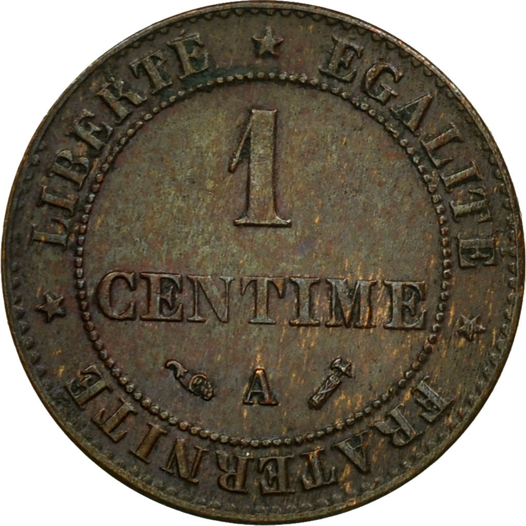 Moneta, Francja, Cérès, Centime, 1890, Paris, AU(55-58), Bronze, KM:826.1