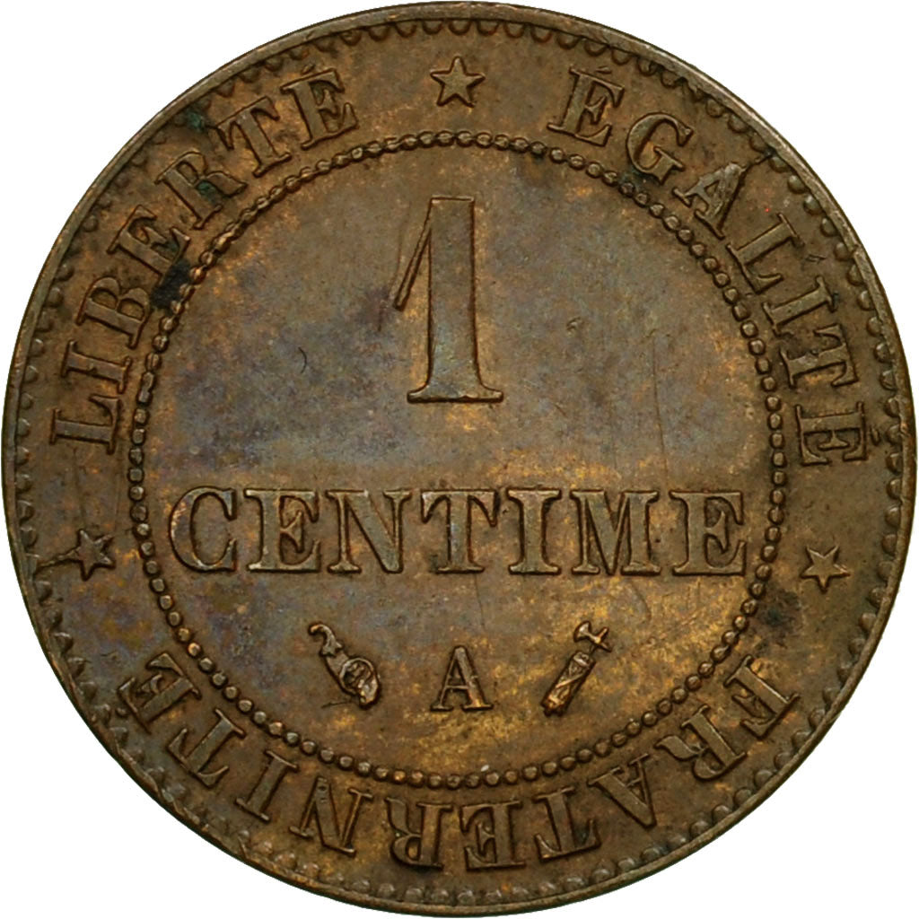 Moneta, Francja, Cérès, Centime, 1894, Paris, AU(55-58), Bronze, KM:826.1