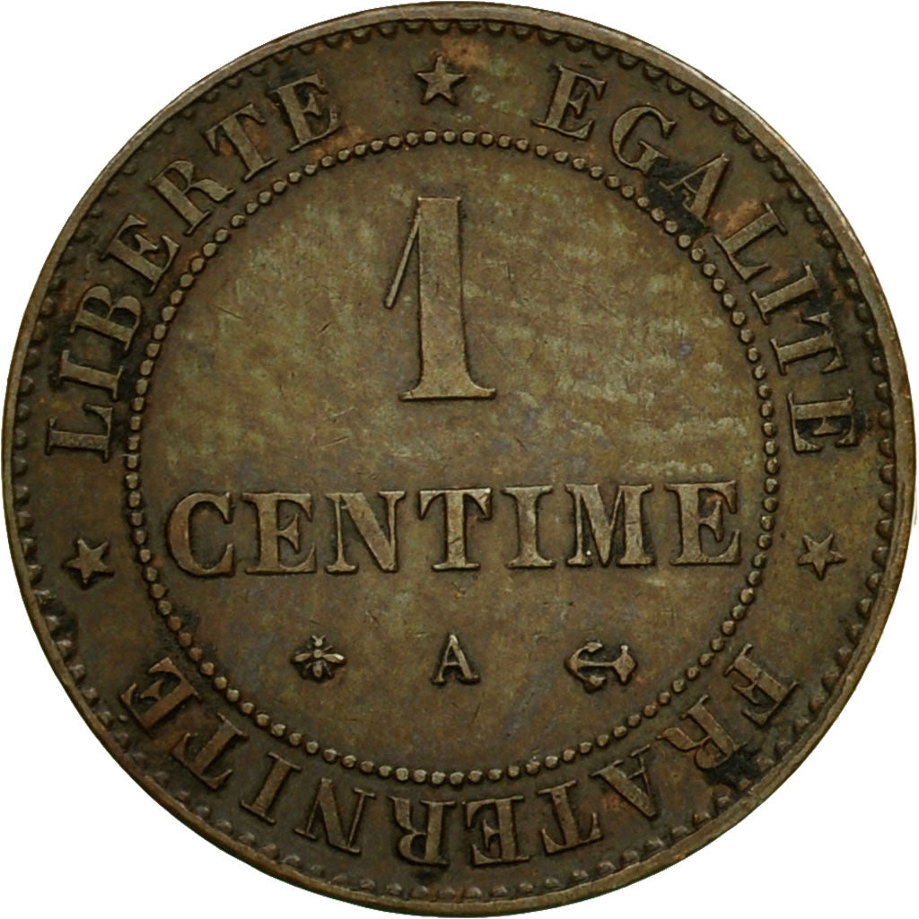 Munten, Frankrijk, Cérès, Centime, 1879, Paris, PR, Bronze, KM:826.1