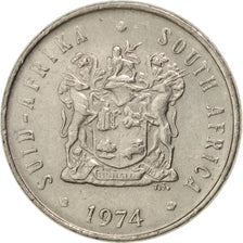 Moneta, Sudafrica, 5 Cents, 1974, BB+, Nichel, KM:84