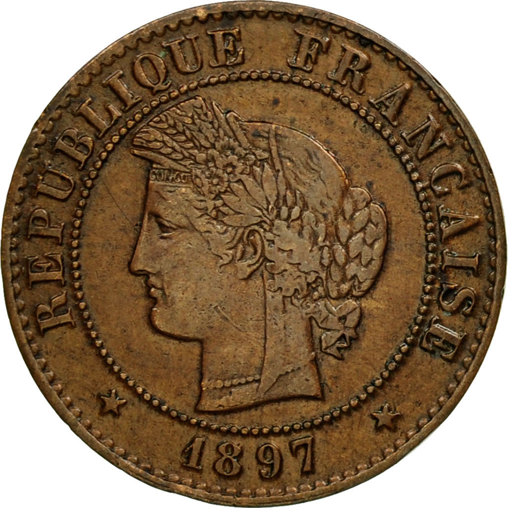 Coin, France, Cérès, Centime, 1897, Paris, AU(55-58), Bronze, KM:826.1