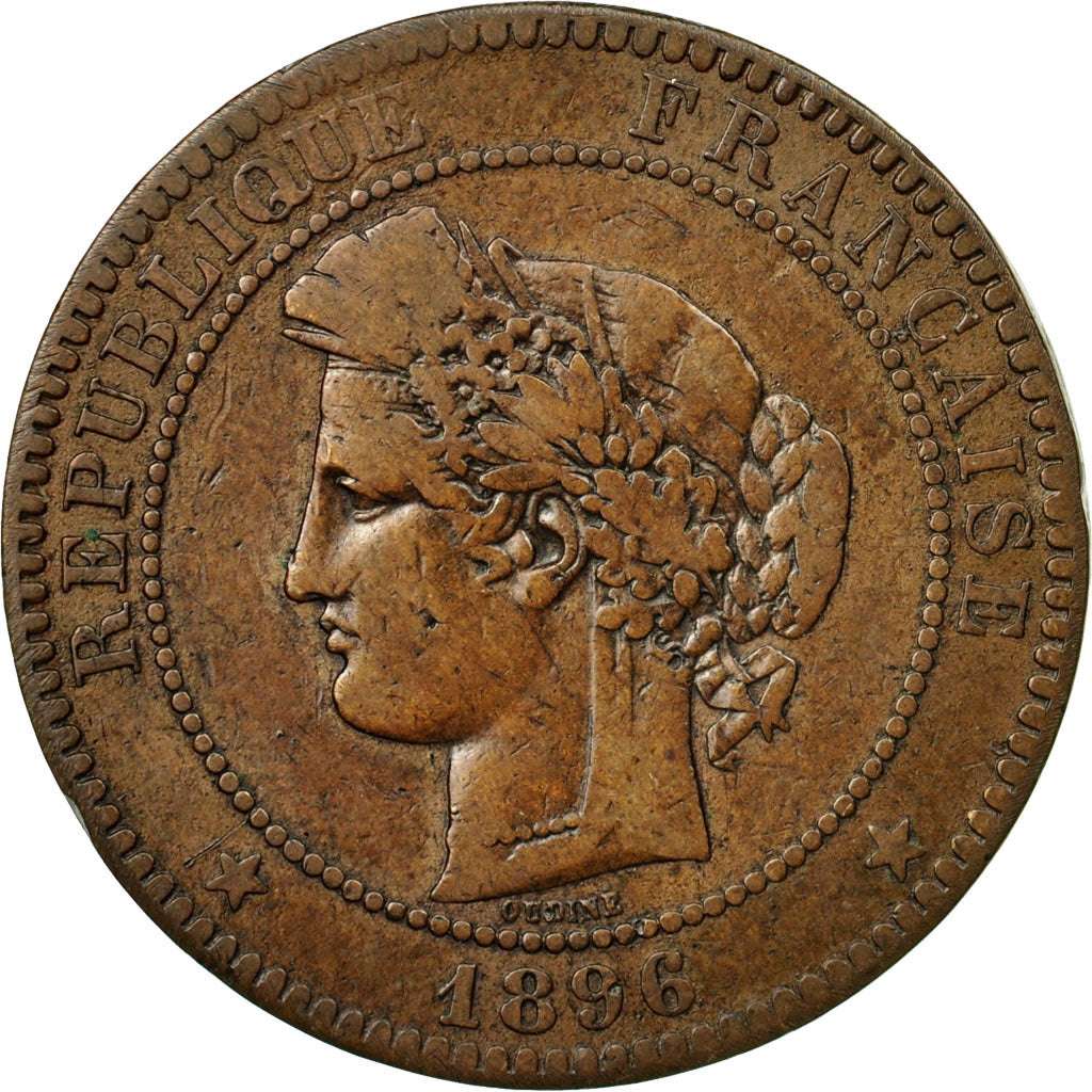 Coin, France, Cérès, 10 Centimes, 1896, Paris, EF(40-45), Bronze, KM:815.1