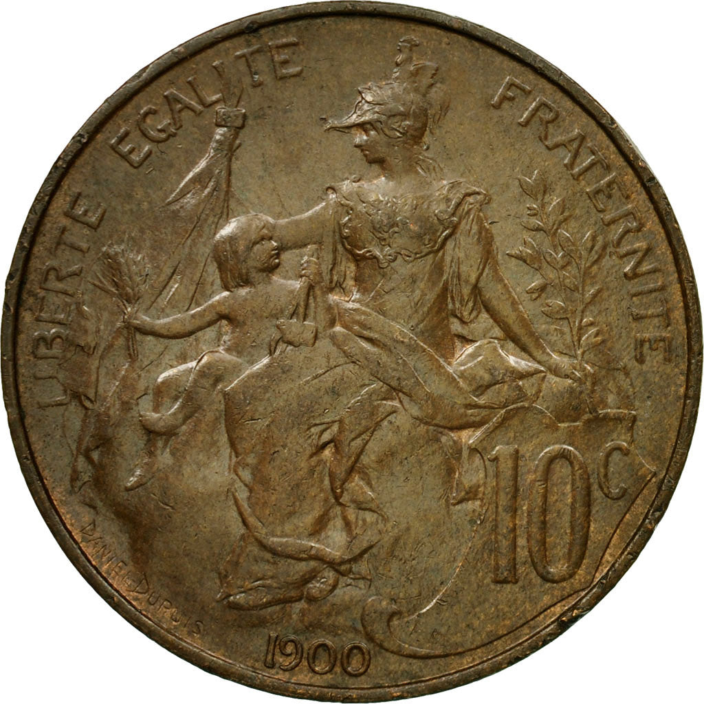 Monnaie, France, Dupuis, 10 Centimes, 1900, Paris, SUP,Bronze,Gadoury:277,KM 843