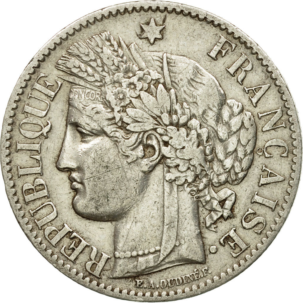 Coin, France, Cérès, 2 Francs, 1887, Paris, EF(40-45), Silver, KM:817.1