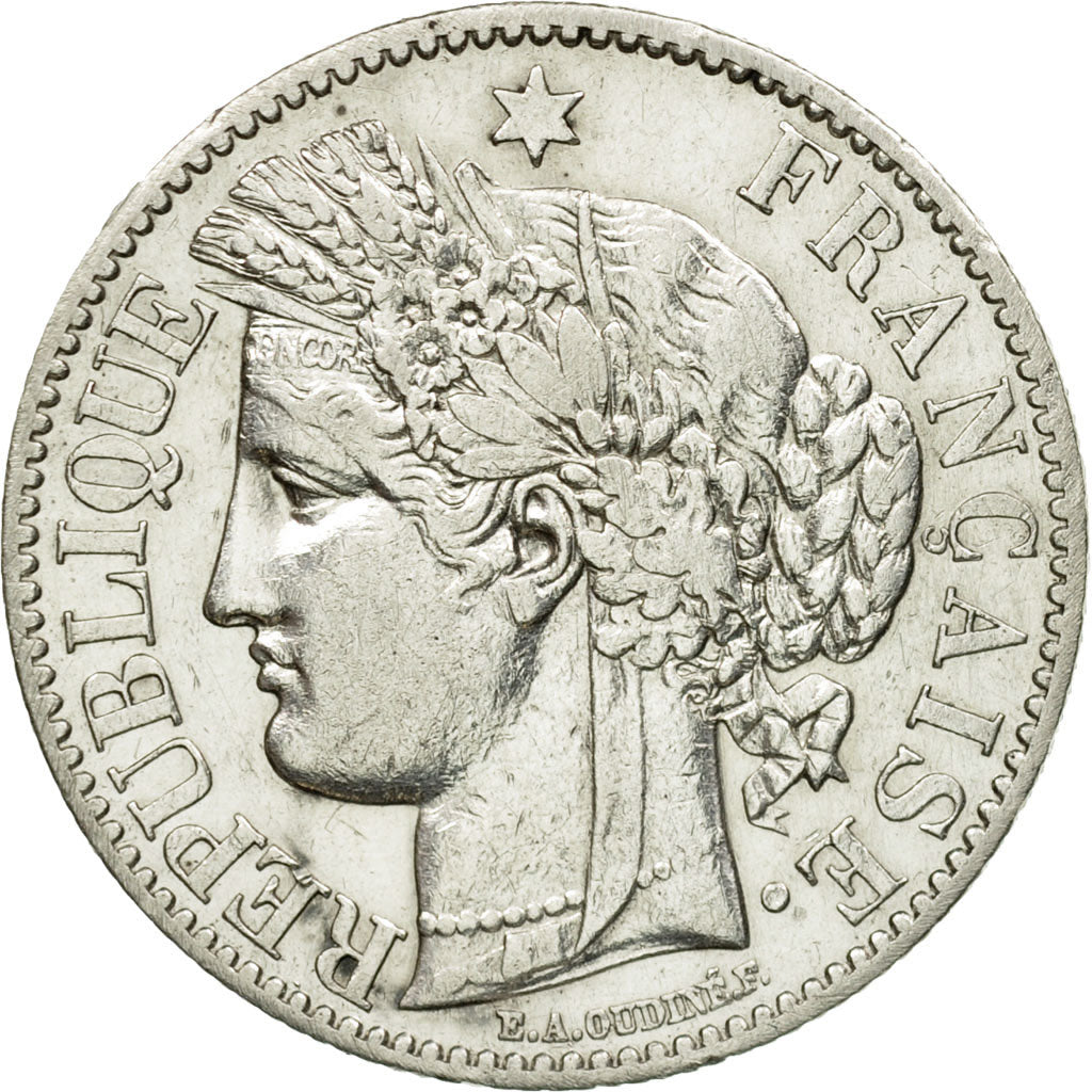 Coin, France, Cérès, 2 Francs, 1881, Paris, EF(40-45), Silver, KM:817.1