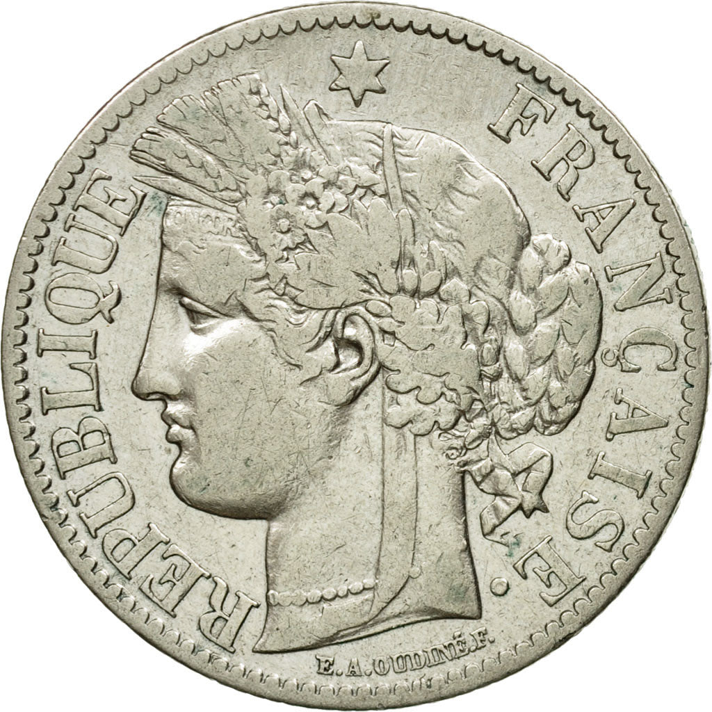 Moneda, Francia, Cérès, 2 Francs, 1894, Paris, BC+, Plata, KM:817.1