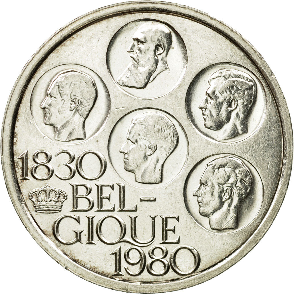 Coin, Belgium, 500 Francs, 500 Frank, 1980,Brussels,AU(55-58),Silver Clad,KM 161