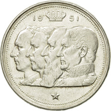 Coin, Belgium, 100 Francs, 100 Frank, 1951, AU(55-58), Silver, KM:139.1