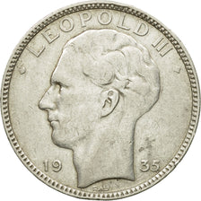 Coin, Belgium, 20 Francs, 20 Frank, 1935, AU(50-53), Silver, KM:105