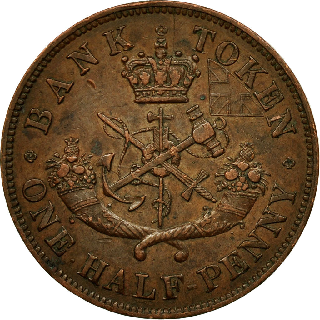 Coin, Canada, UPPER CANADA, 1/2 Penny, 1850, AU(55-58), Copper, KM:Tn2