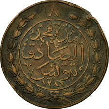 Coin, Tunisia, TUNIS, Sultan Abdul Aziz, 8 Kharub, 1864, EF(40-45), KM 159