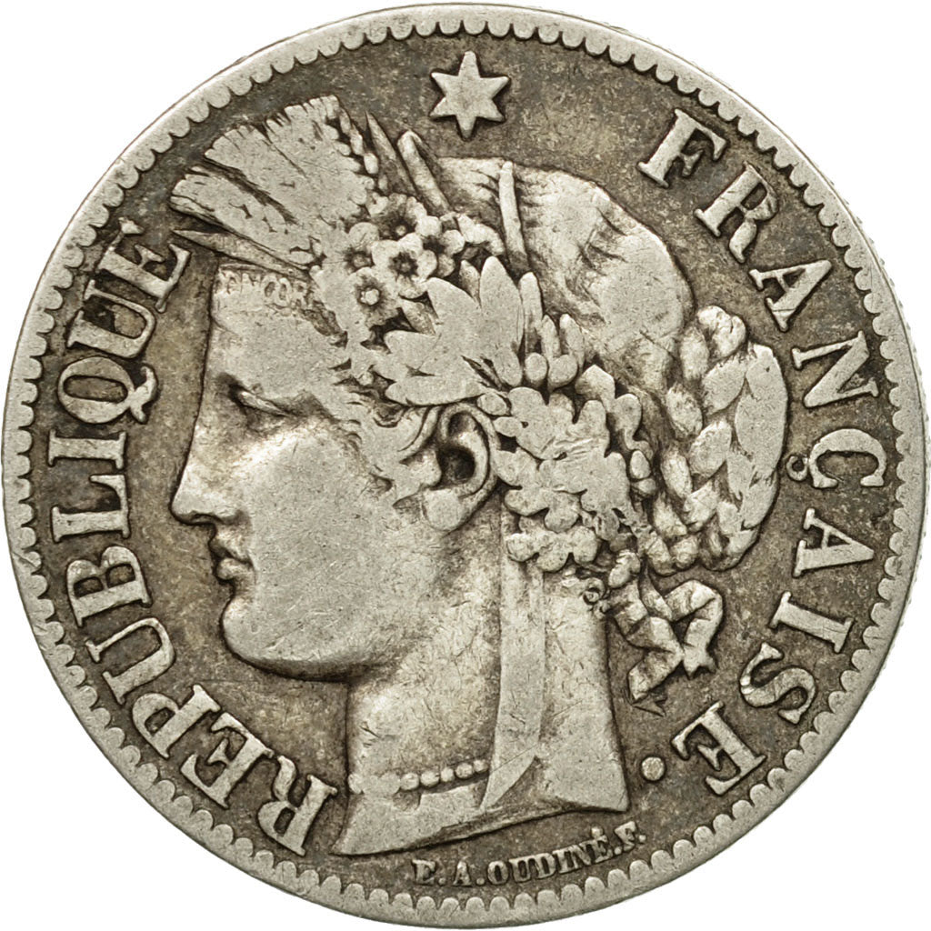 Coin, France, Cérès, 2 Francs, 1887, Paris, VF(30-35), Silver, KM:817.1