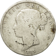 Monnaie, Grande-Bretagne, Victoria, 1/2 Crown, 1883, B+, Argent, KM:756