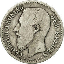 Coin, Belgium, Leopold II, Franc, 1887, VF(20-25), Silver, KM:29.1