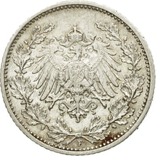 Coin, GERMANY - EMPIRE, 1/2 Mark, 1915, Stuttgart, EF(40-45), Silver, KM:17