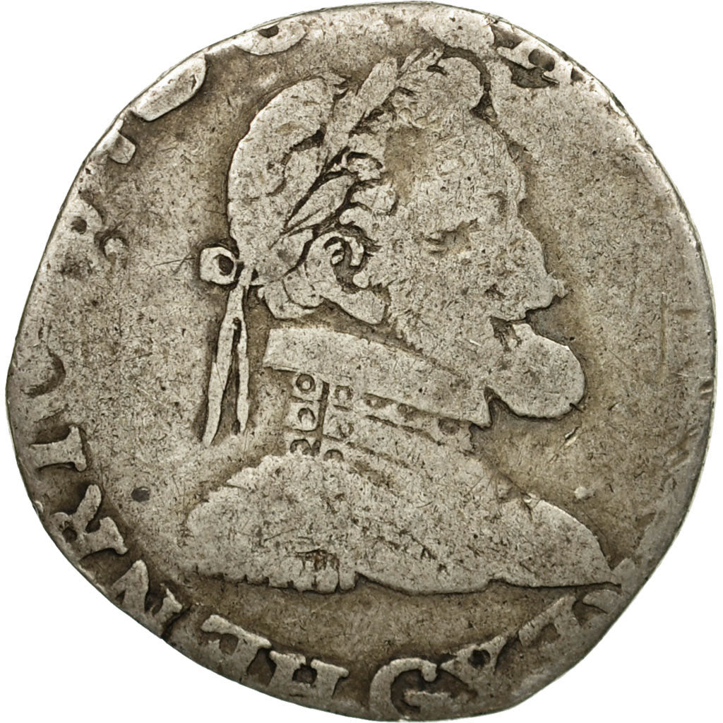 Moneda, Francia, Henri IV, Demi Franc, Uncertain date, Poitiers, BC, Plata