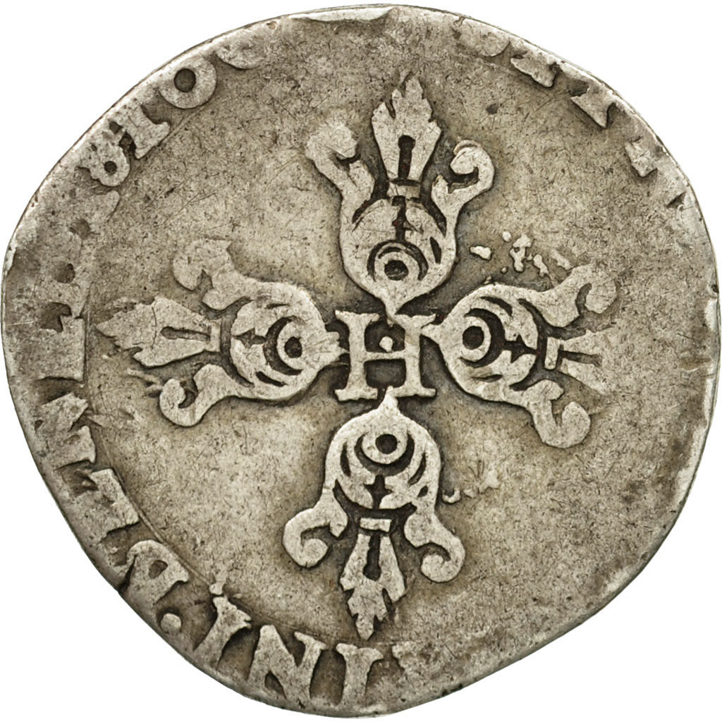 Moneda, Francia, Henri IV, Demi Franc, Uncertain date, Poitiers, BC, Plata