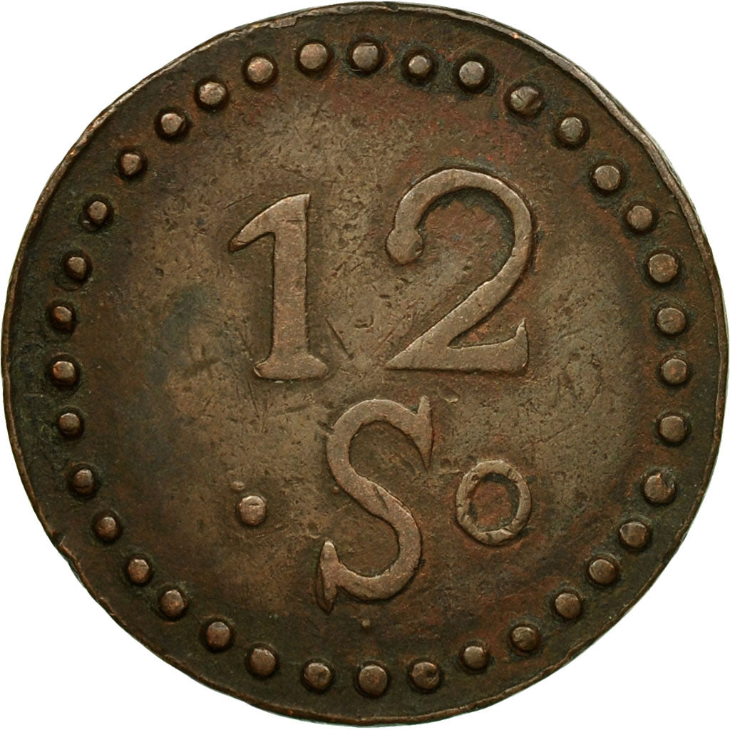 France, Token, Compagnie des Mines d'Anzin, 1820, VF(30-35), Bronze