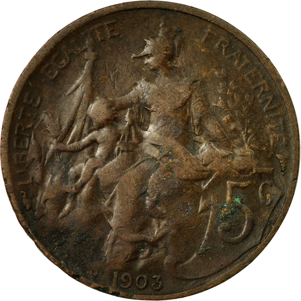 Coin, France, Dupuis, 5 Centimes, 1903, Paris, VF(30-35), Bronze, KM:842
