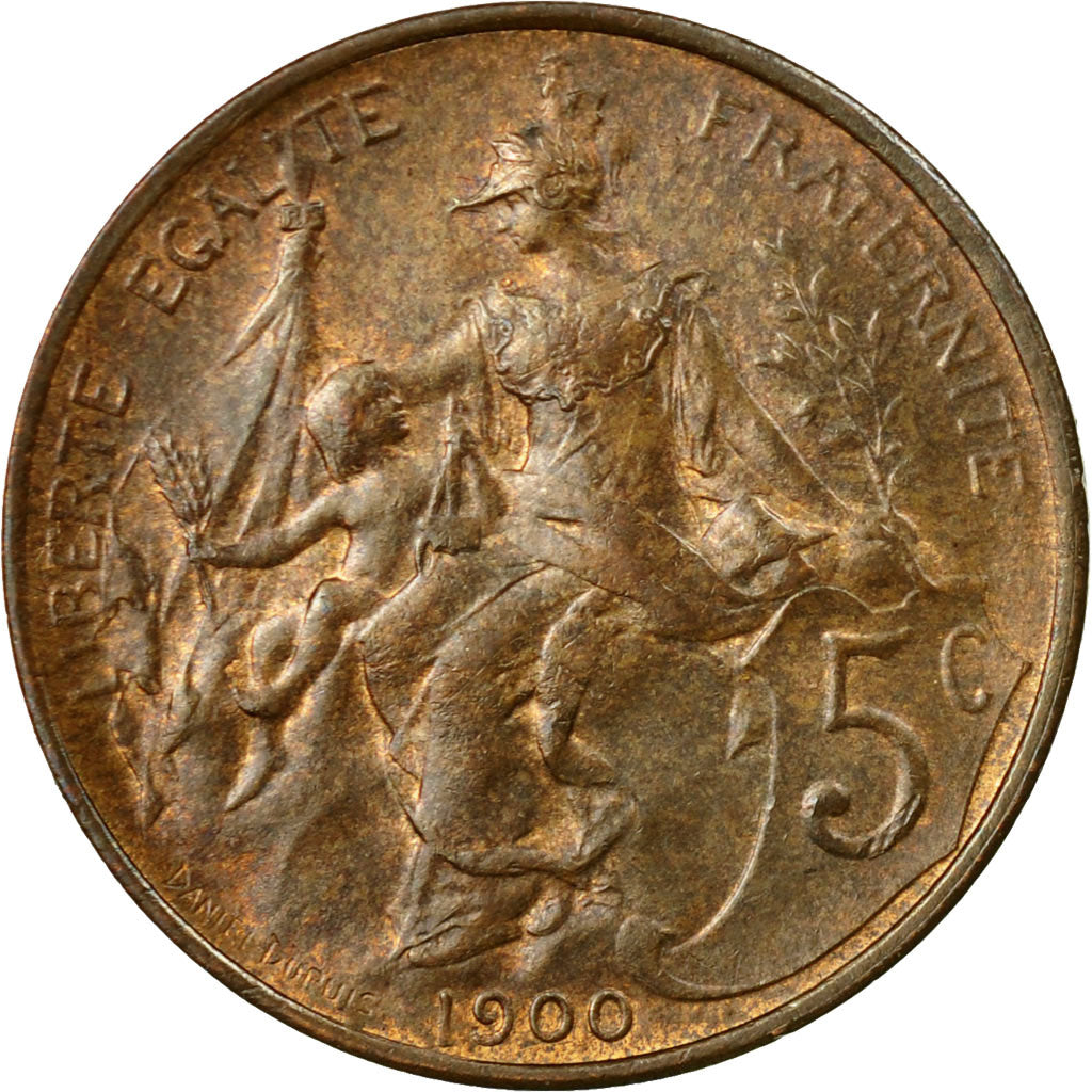 Monnaie, France, Dupuis, 5 Centimes, 1900, Paris, SUP, Bronze,Gadoury:165,KM 842