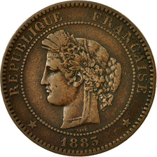 Monnaie, France, Cérès, 10 Centimes, 1885,Paris,TB+,Bronze,Gadoury:265a,KM 815.1