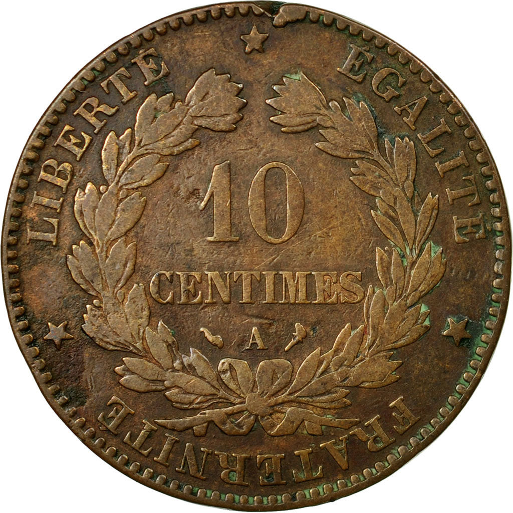Monnaie, France, Cérès, 10 Centimes, 1897,Paris,TTB,Bronze,Gadoury:265a,KM 815.1