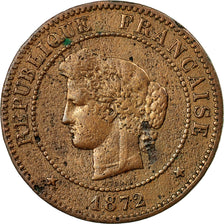 Monnaie, France, Cérès, 5 Centimes, 1872, Paris,TB+,Bronze,Gadoury:157a,KM 821.1