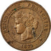 Monnaie, France, Cérès, 5 Centimes, 1872, Paris,TB+,Bronze,Gadoury:157a,KM 821.1