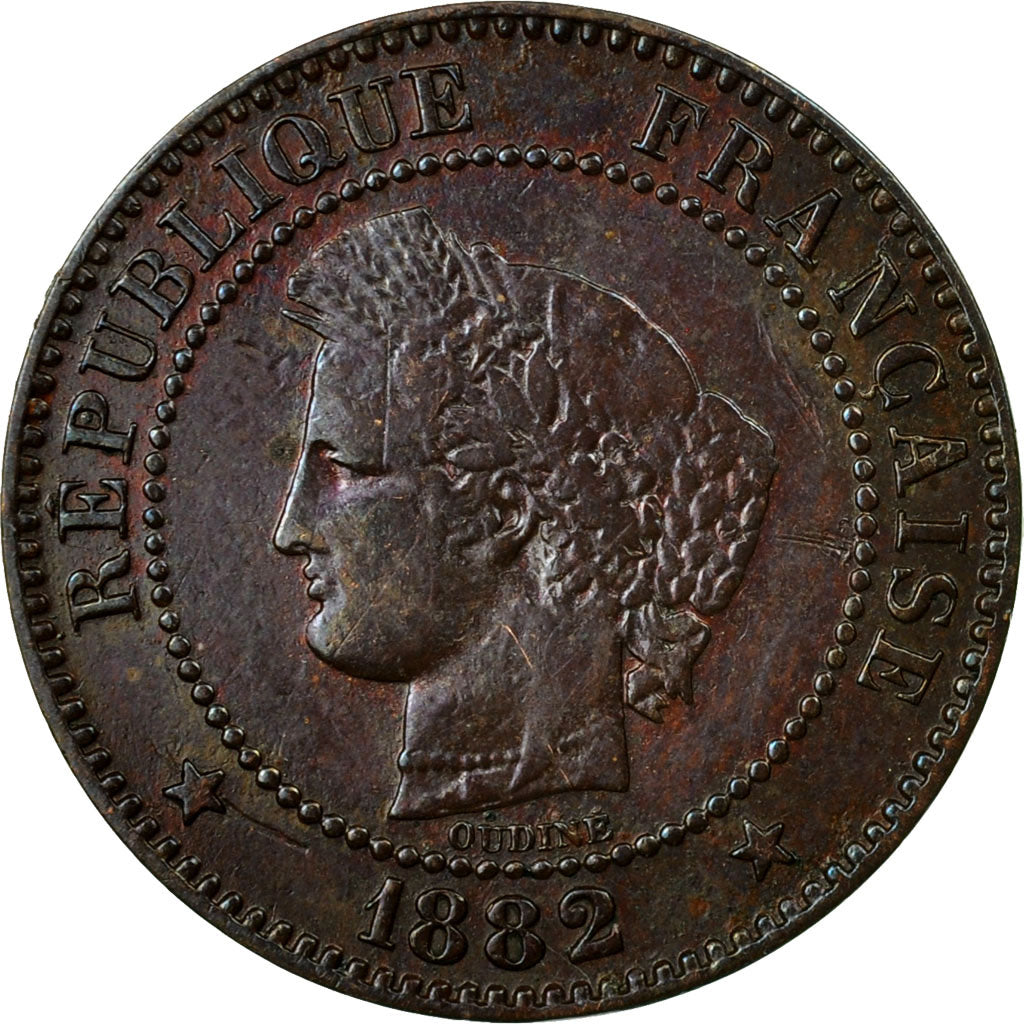 Coin, France, Cérès, 2 Centimes, 1882, Paris, EF(40-45), Bronze, KM:827.1