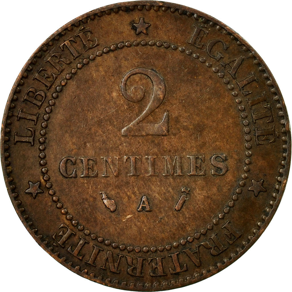 Coin, France, Cérès, 2 Centimes, 1888, Paris, EF(40-45), Bronze, KM:827.1
