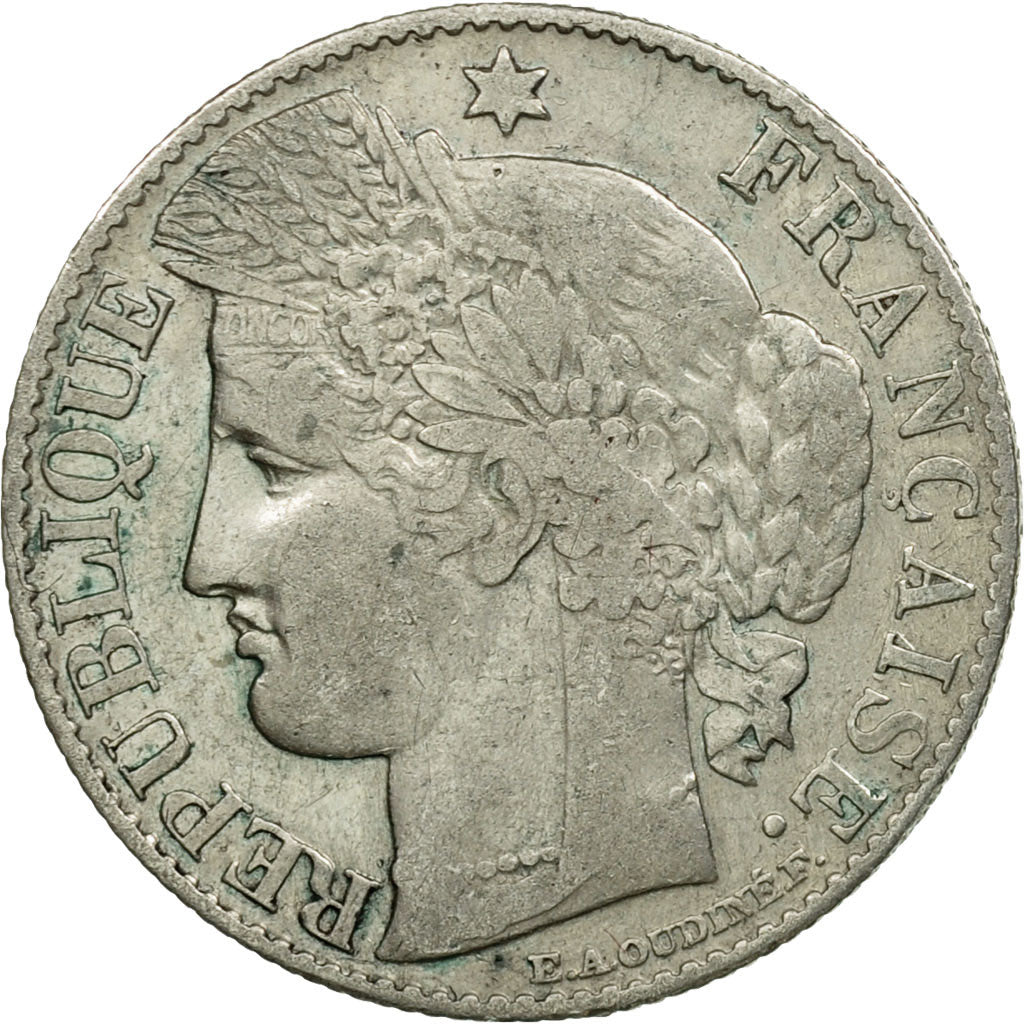 Moneta, Francia, Cérès, 50 Centimes, 1894, Paris, MB+, Argento, KM:834.1