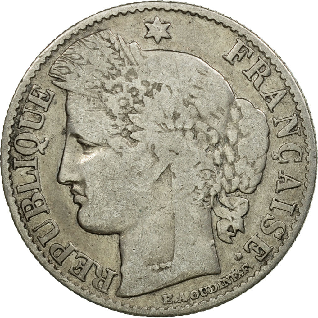 Coin, France, Cérès, 50 Centimes, 1887, Paris, VF(30-35), Silver, KM:834.1