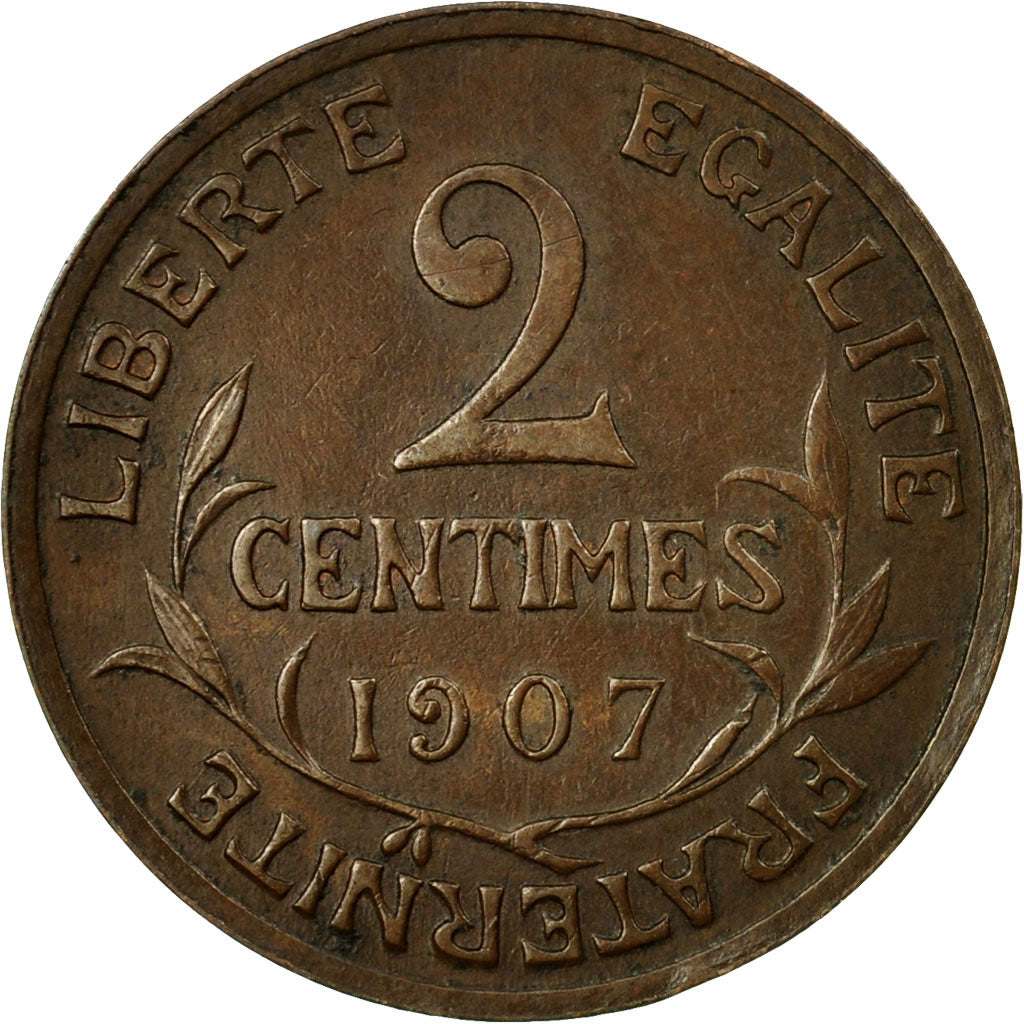 Monnaie, France, Dupuis, 2 Centimes, 1907,Paris,TTB+,Bronze,Gadoury:107,KM 841