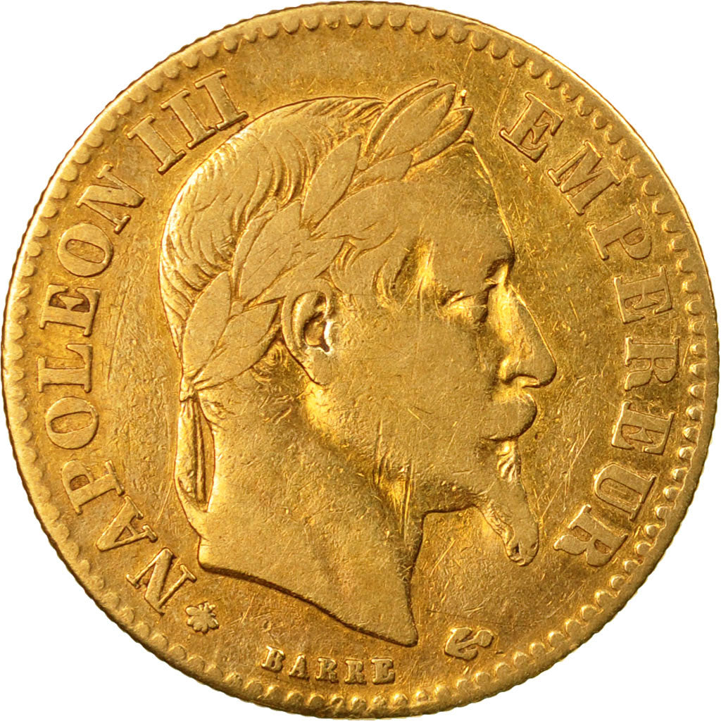 Coin, France, Napoleon III, 10 Francs, 1862, Paris, Gold, VF(30-35), KM 800.1