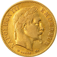 Coin, France, Napoleon III, 10 Francs, 1865, Paris, EF(40-45), Gold, KM 800.1