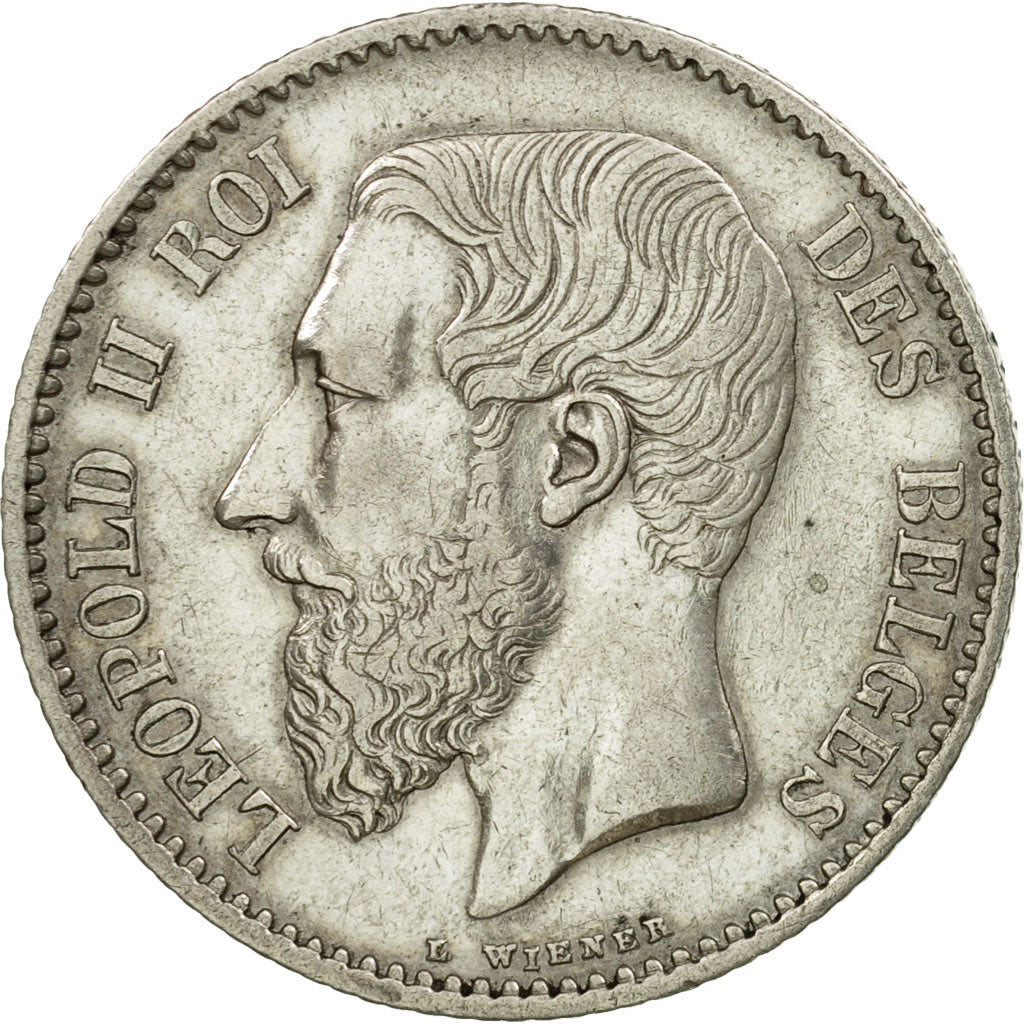 Coin, Belgium, Leopold II, Franc, 1867, EF(40-45), Silver, KM:28.1