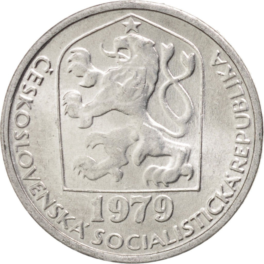 CZECHOSLOVAKIA, 5 Haleru, 1979, KM #86, MS(63), Aluminum, 16.2, 0.74