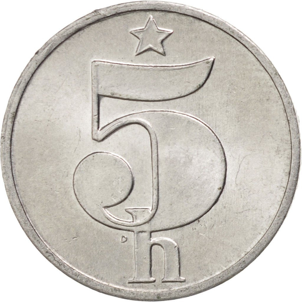 CZECHOSLOVAKIA, 5 Haleru, 1979, KM #86, MS(63), Aluminum, 16.2, 0.74